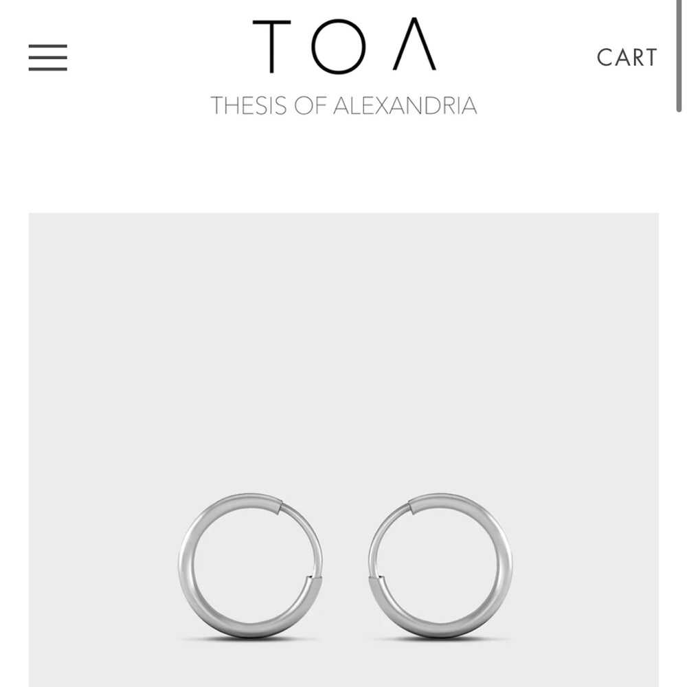 Thesis of Alexandria SMALL SEAMLESS HOOPS earrings (silver)
